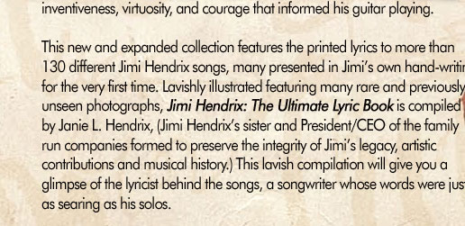 Click to order Jimi Hendrix: The Ultimate Lyric Book